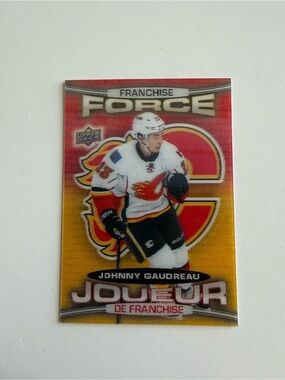 Johnny Gaudreau Franchise Force Hockey Card - Red & Gold